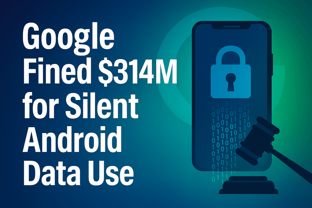 Google Ordered to Pay $314 M for Quietly Using Android Users