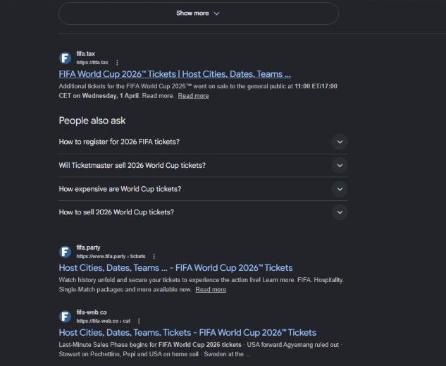 World Cup 2026 Scams
